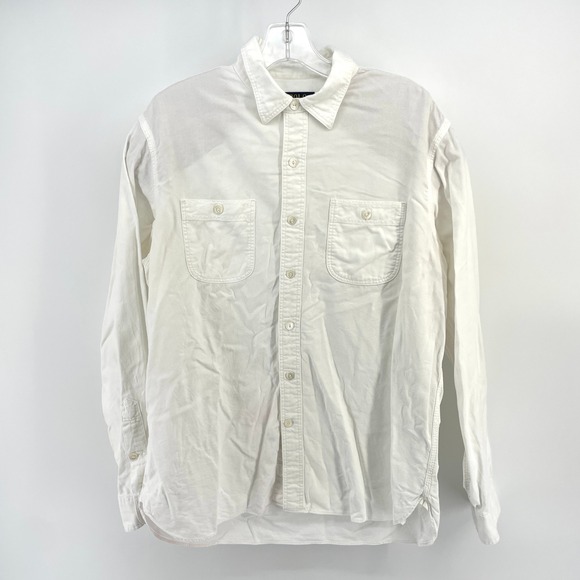 Polo Ralph Lauren Other - Polo Ralph Lauren Men's White Long Sleeve Button Down Shirt Size L Casual FLAW